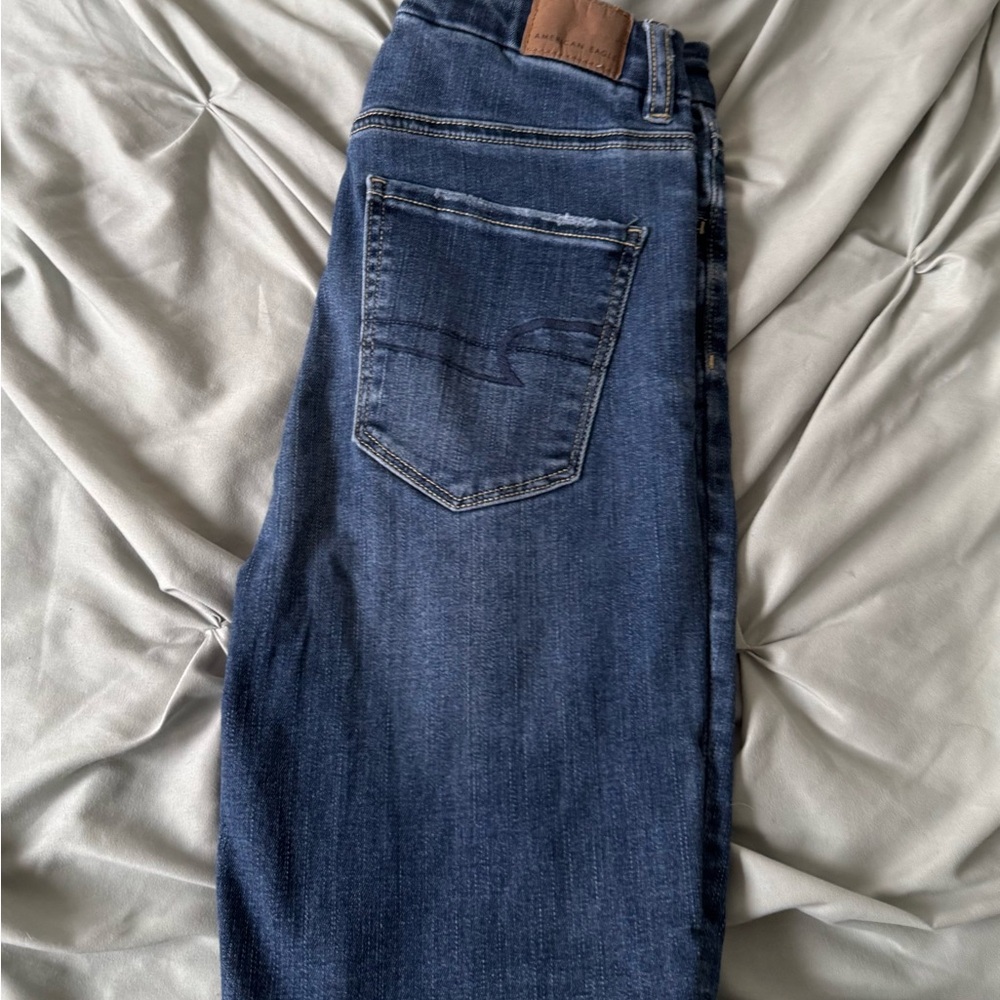 American Eagle Outfitters Dark Blue Ripped Jeans